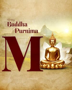 Basic Alphabet - Buddha Purnima marketing flyer