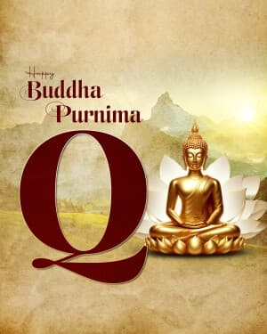 Basic Alphabet - Buddha Purnima Instagram Post