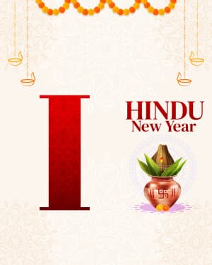 Special Alphabet - Hindu New Year whatsapp status poster