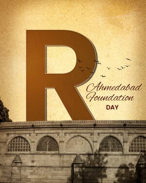 Premium Alphabet - Ahmedabad Foundation Day poster
