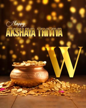 Akshaya Tritiya - Premium Alphabet marketing poster