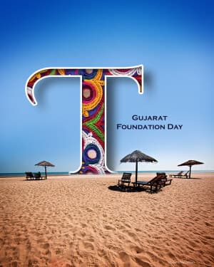 Exclusive Alphabet - Gujarat Foundation Day poster Maker