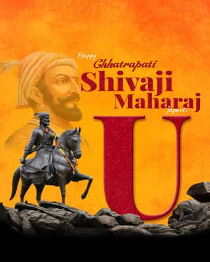 Special Alphabet - Chhatrapati Shivaji Maharaj Jayanti advertisement banner