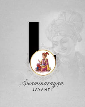 Premium Alphabet - Swaminarayan Jayanti creative image