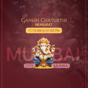 Ganesh Chaturthi Muhurat marketing flyer
