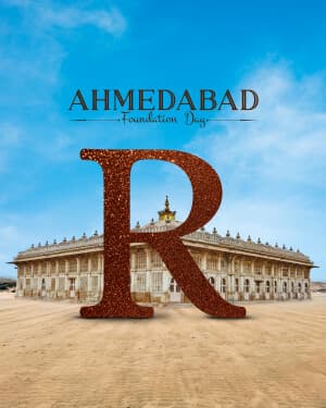 Special Alphabet - Ahmedabad Foundation Day marketing poster