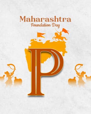 Basic Alphabet - Maharashtra Foundation Day marketing flyer