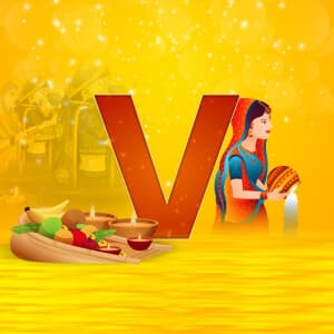 Chhath Puja Basic Theme marketing flyer