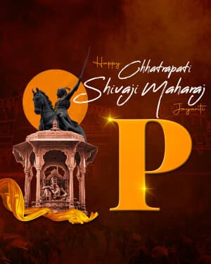 Special Alphabet - Chhatrapati Shivaji Maharaj Jayanti marketing flyer