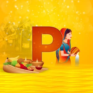 Chhath Puja Basic Theme event advertisement