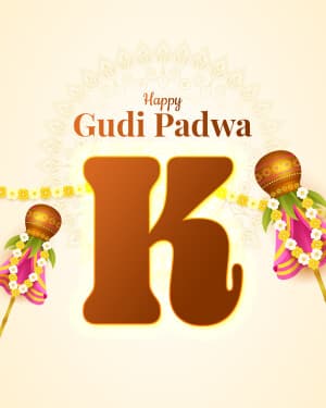 Basic alphabet - Gudi Padwa marketing flyer