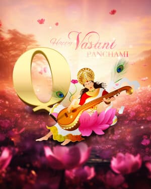 Vasant Panchami - Premium Alphabet illustration