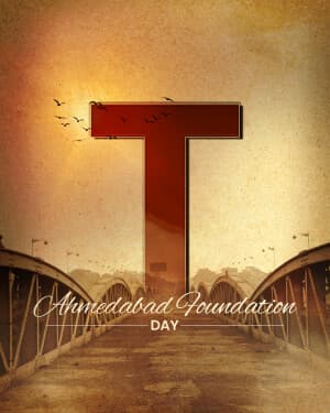 Premium Alphabet - Ahmedabad Foundation Day advertisement banner