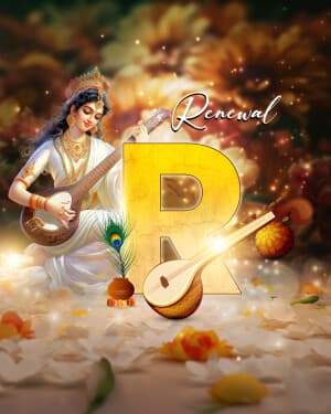 Vasant Panchami - Exclusive Alphabet marketing flyer