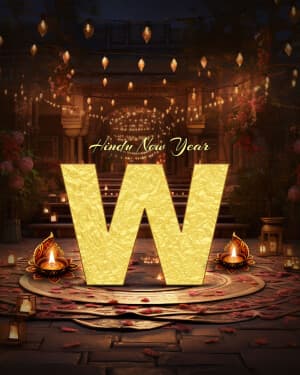 Premium Alphabet - Hindu New Year graphic