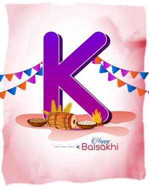 Basic Alphabet - Baisakhi marketing flyer