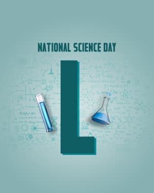 Basic Alphabet - National Science Day Facebook Poster