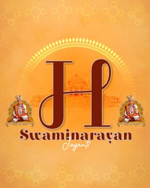 Basic Alphabet - Swaminarayan Jayanti greeting image