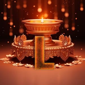 Diwali Alphabet Social Media post