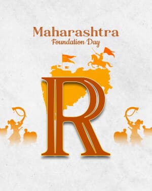 Basic Alphabet - Maharashtra Foundation Day whatsapp status poster