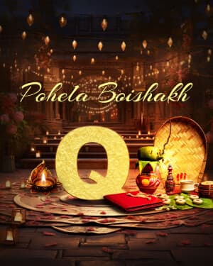 Premium Alphabet - Pohela Boishakh whatsapp status poster