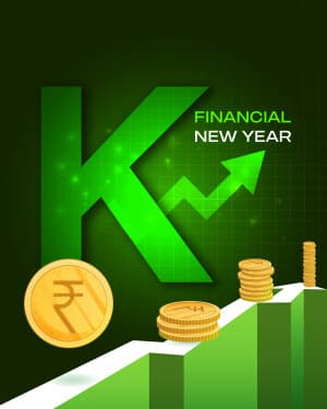 Basic alphabet - Financial New Year marketing flyer