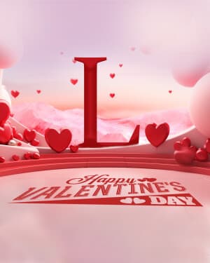 Valentine's Day Special Alphabet Instagram Post