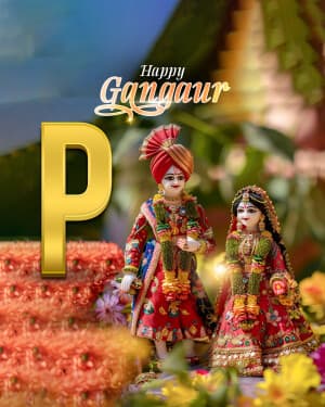 Premium Alphabet - Gangaur creative image