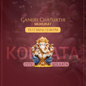 Ganesh Chaturthi Muhurat flyer