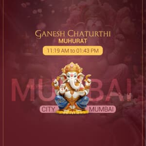 Ganesh Chaturthi Muhurat banner