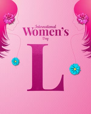 Basic Alphabet - International Women's Day event advertisement