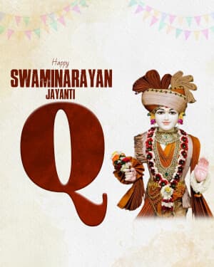 Special Alphabet - Swaminarayan Jayanti event advertisement