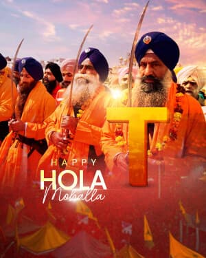 Premium Alphabet - Hola Mohalla greeting image