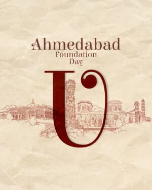 Basic Alphabet - Ahmedabad Foundation Day advertisement banner