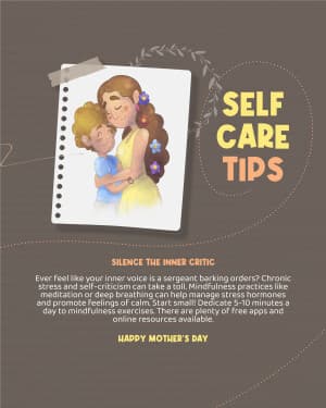 Self-Care Tips for Moms event poster