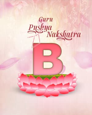 Basic Alphabet - Guru Pushya nakshatra post