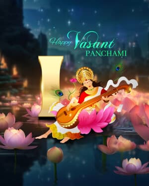 Vasant Panchami - Premium Alphabet graphic