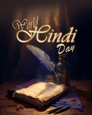 Exclusive Collection of World Hindi Day illustration