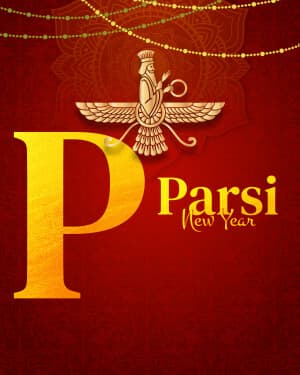 Special Alphabet - Parsi New year marketing flyer