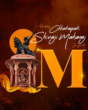 Special Alphabet - Chhatrapati Shivaji Maharaj Jayanti Facebook Poster