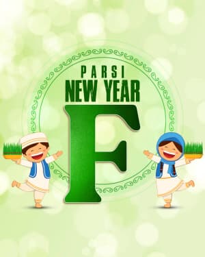 Premium Alphabet - Parsi New year creative image