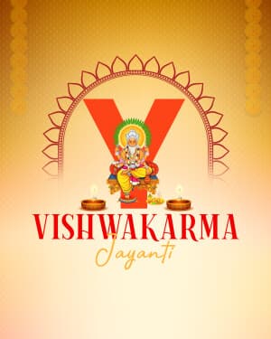 Vishwakarma Jayanti - Basic Alphabet poster Maker