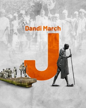 Basic Alphabet - Dandi March event advertisement