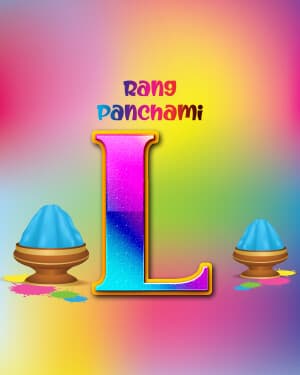 Premium Alphabet - Rang Panchami creative image