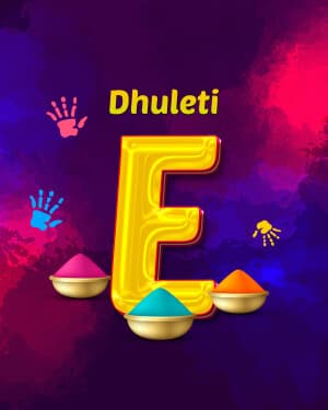 Special Alphabet - Dhuleti poster Maker