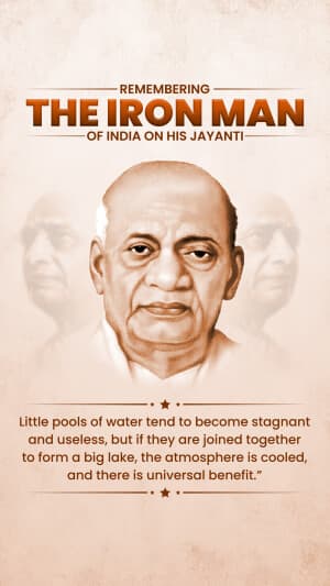 Sardar Patel jayanti marketing flyer