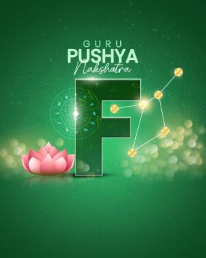 Premium Alphabet - Guru pushya nakshatra post