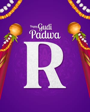 Premium Alphabet - Gudi Padwa illustration