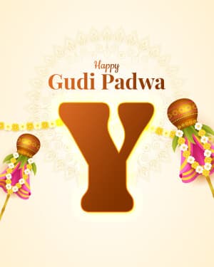 Basic alphabet - Gudi Padwa event poster