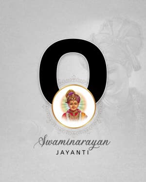 Premium Alphabet - Swaminarayan Jayanti Instagram Post